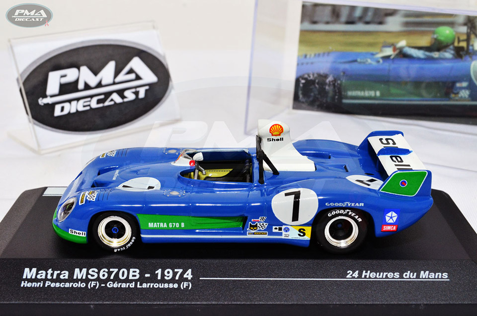 GERARD LARROUSSE, HENRI PESCAROLO 1974 MATRA MATRA SIMCA MS670B 1:43